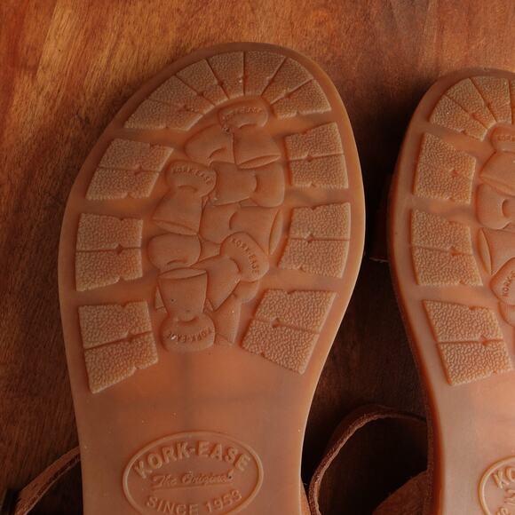 Kork Ease Sandals Womens SZ 7M Brown Yucca Braid Leather Flat Shoes Western Boho - Picture 12 of 14